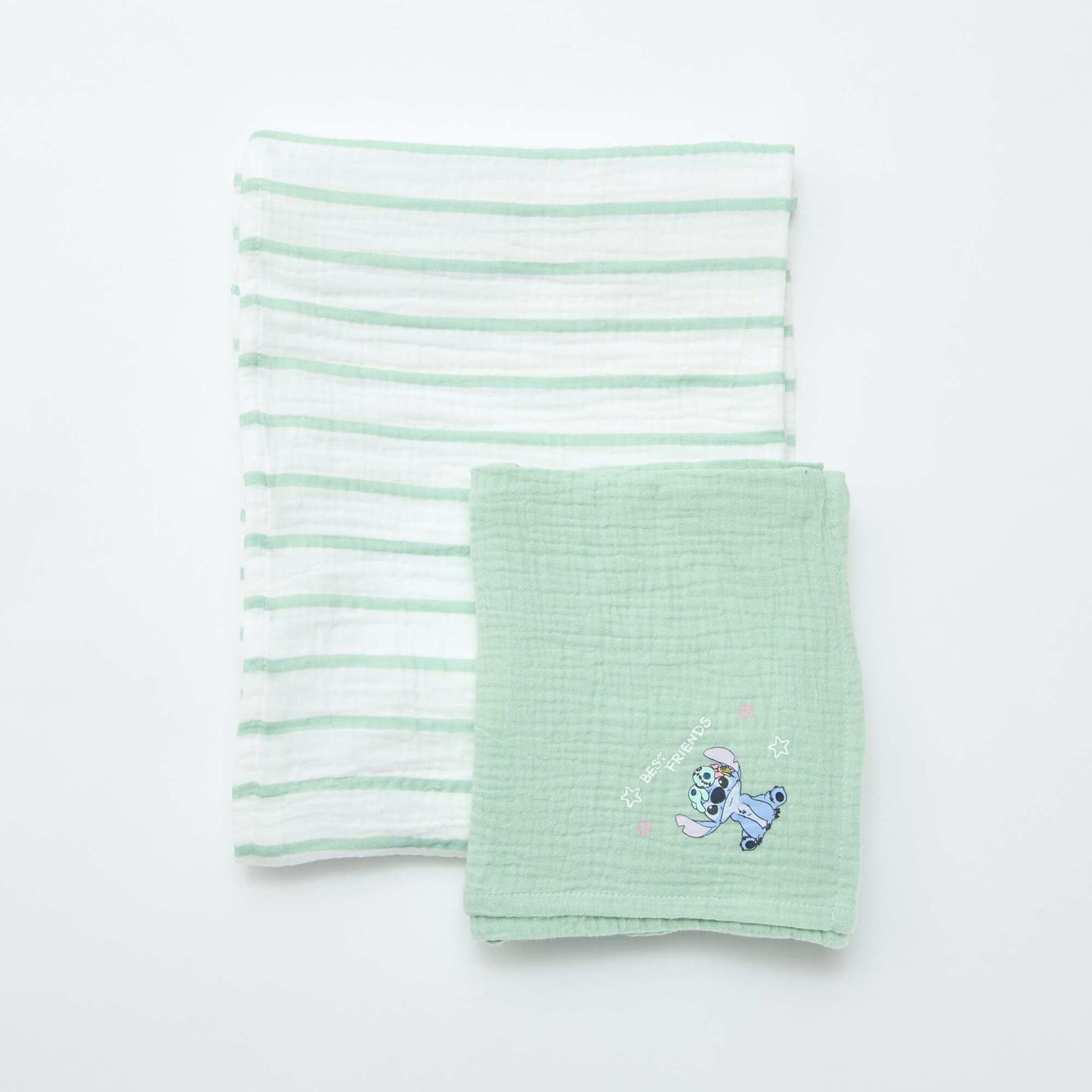 Set of 2 'Disney' Muslin Swaddles GREEN