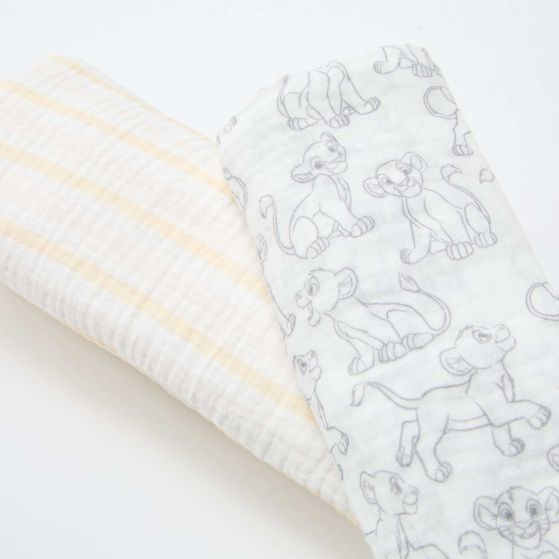 Set of 2 'Disney' Muslin Swaddles WHITE