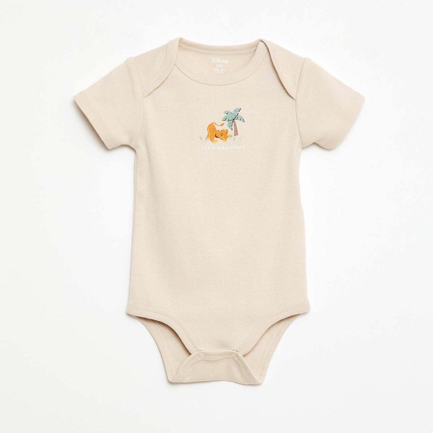 2-Pack 'Disney' 'Simba' Short-Sleeve Bodysuits BEIGE