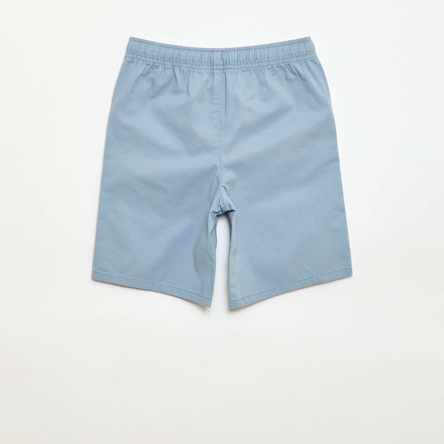 Plain Chino Bermuda Shorts with Drawstrings BLUE