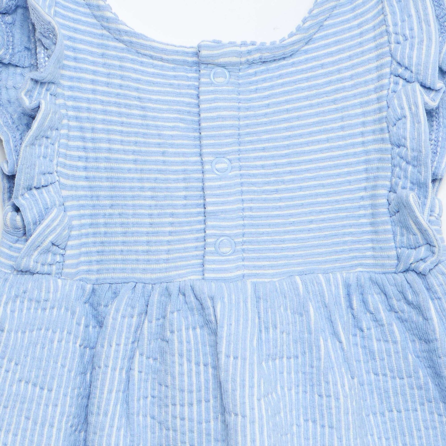 Ribbed short-sleeved dress BLUE