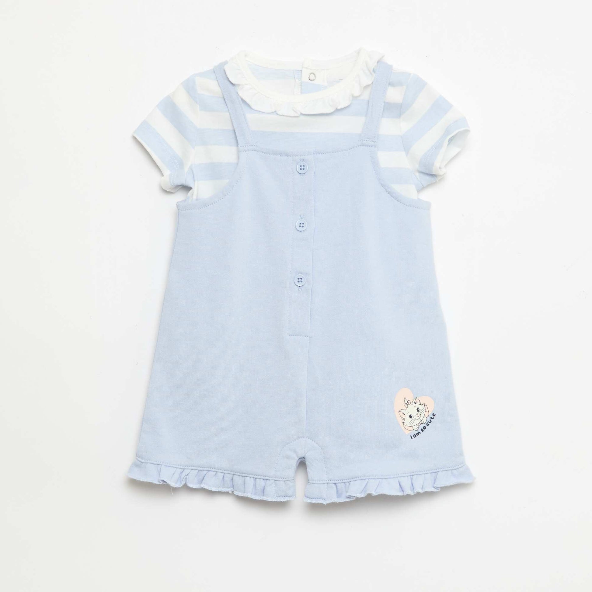 'Disney' 2-piece Outfit - T-shirt + Short Romper BLUE