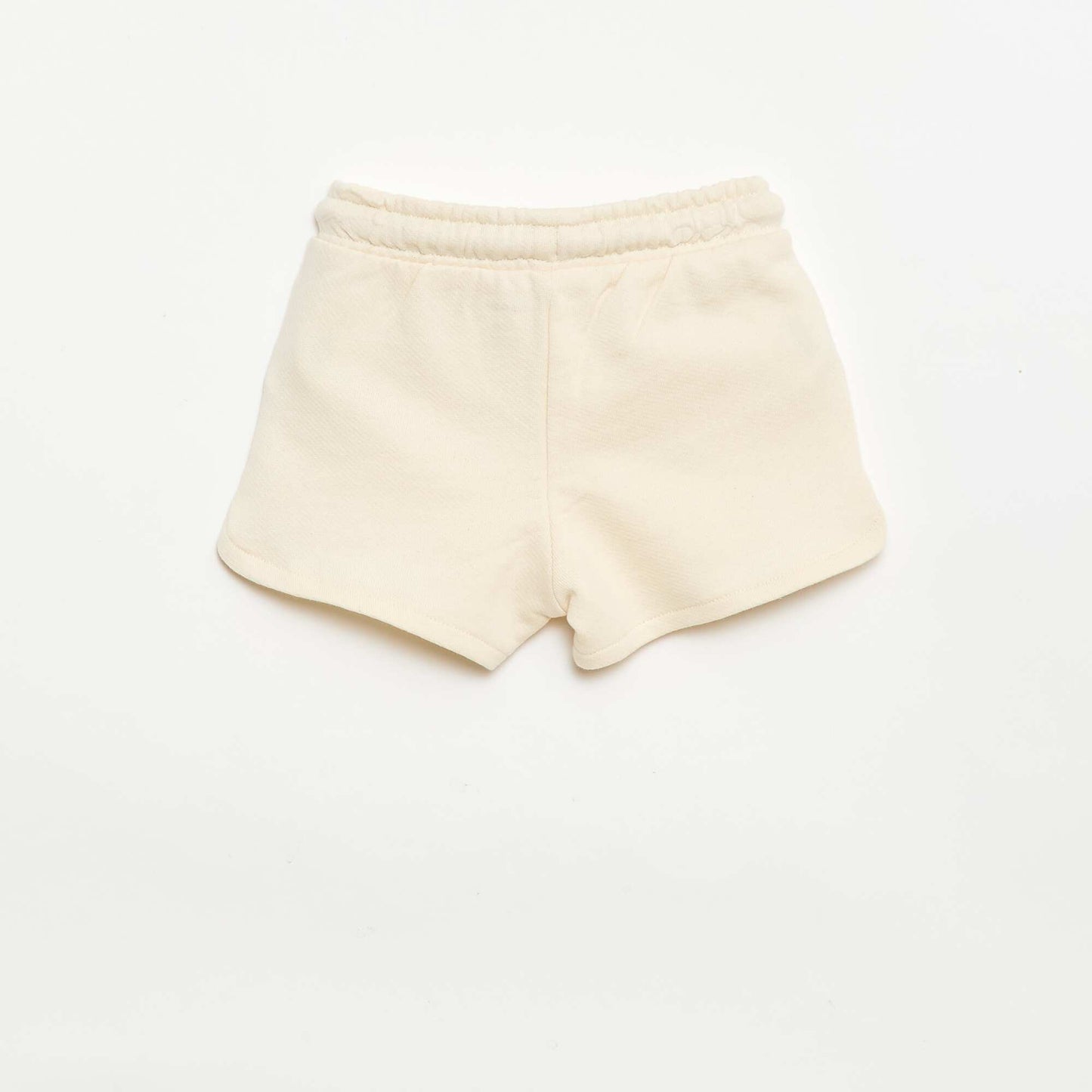 Plain lightweight fleece shorts WHITE