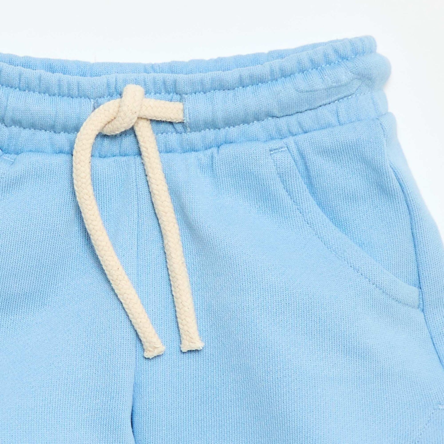 Plain lightweight fleece shorts BLUE