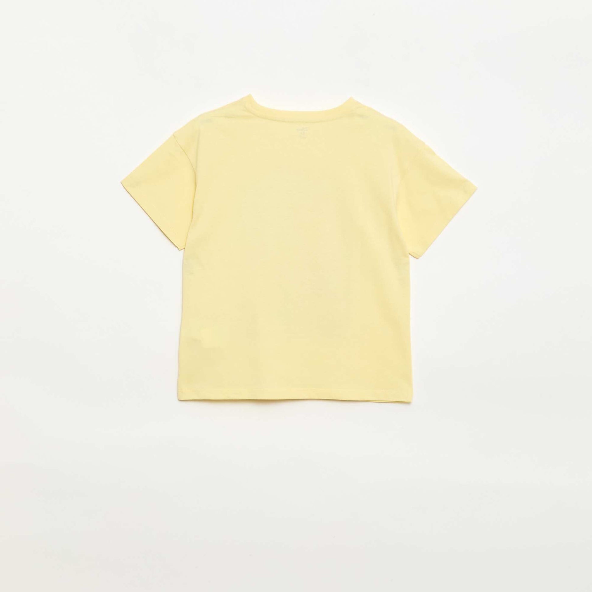 Disney 'Angel' Solid Cotton T-Shirt YELLOW