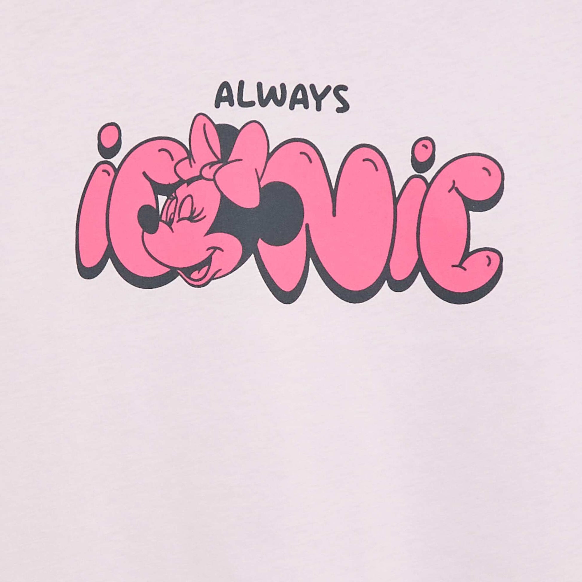 Disney 'Minnie' Solid Cotton T-Shirt PURPLE