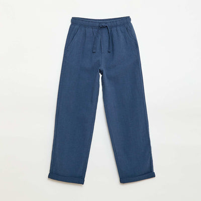 Linen Blend Jogpants BLUE