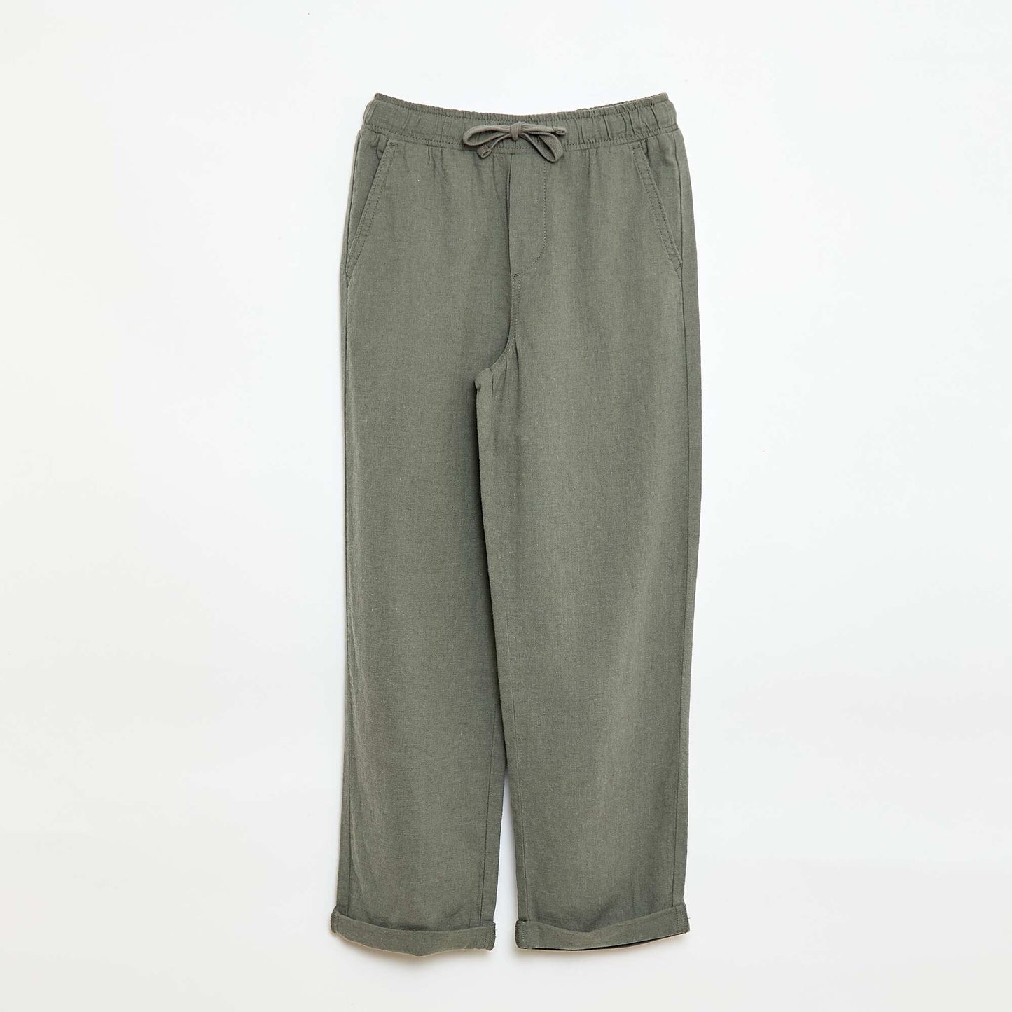 Linen Blend Jogpants GREEN