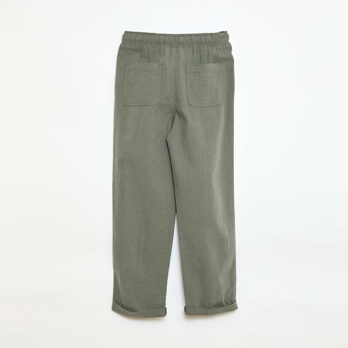 Linen Blend Jogpants GREEN