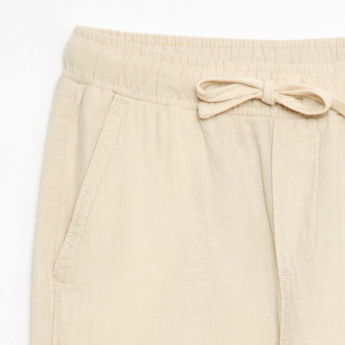 Linen Blend Jogpants WHITE