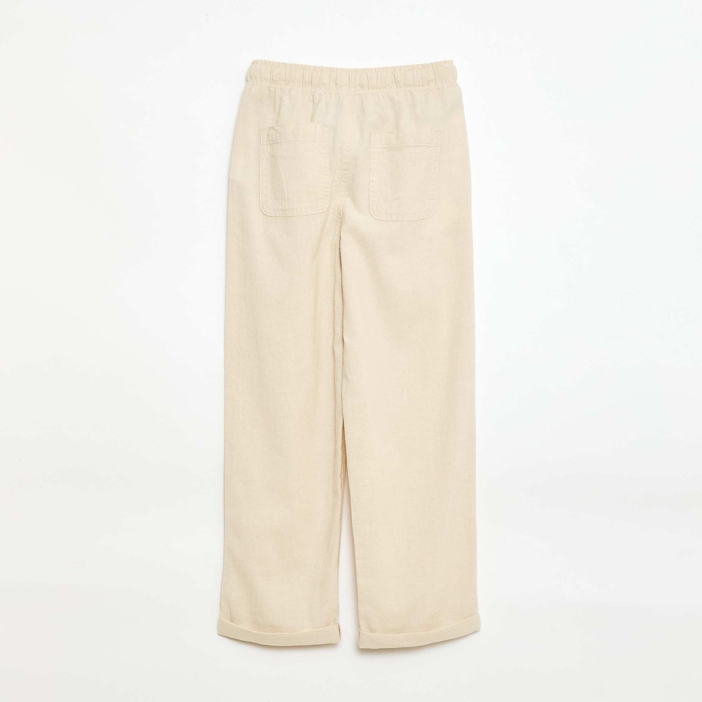 Linen Blend Jogpants WHITE