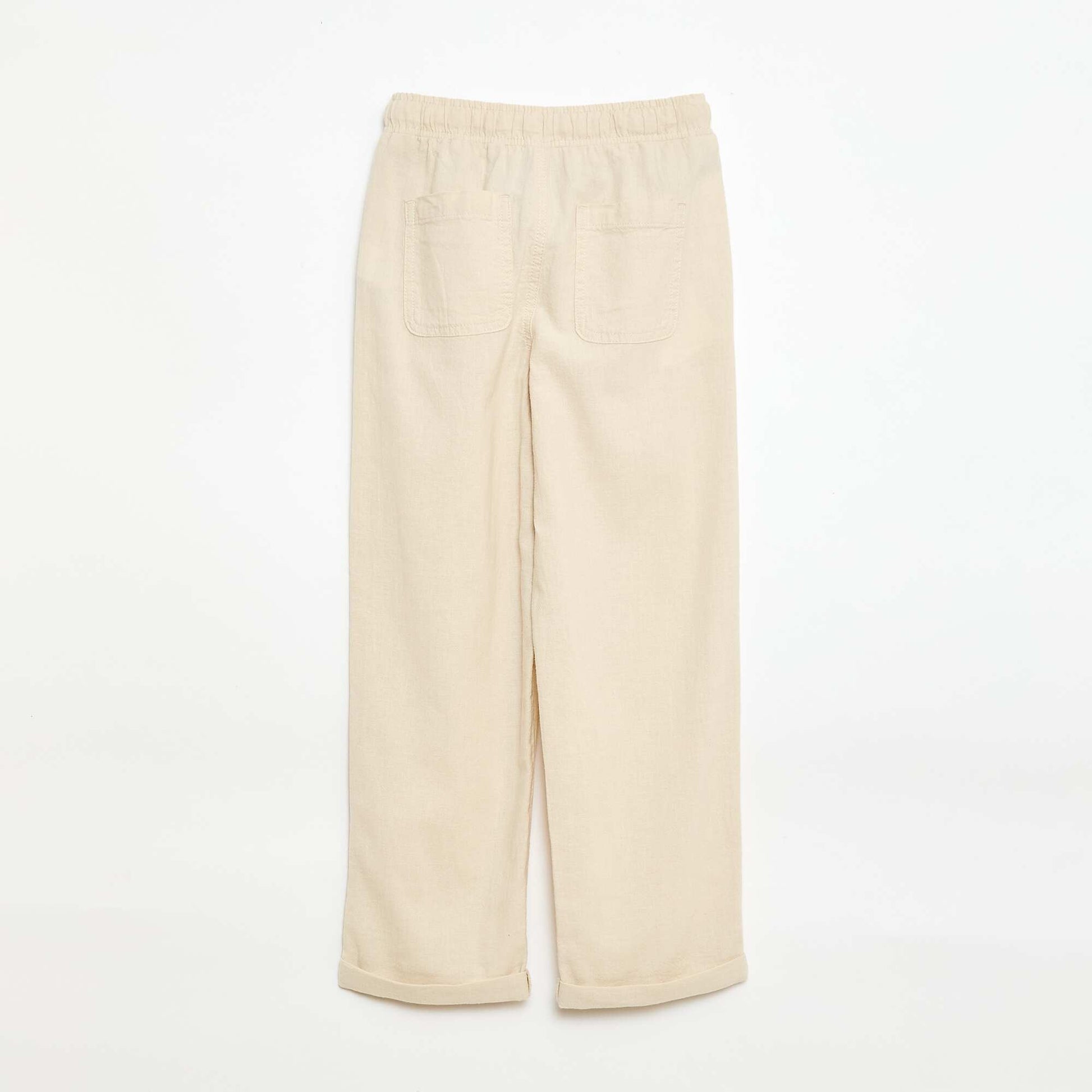 Linen Blend Jogpants WHITE