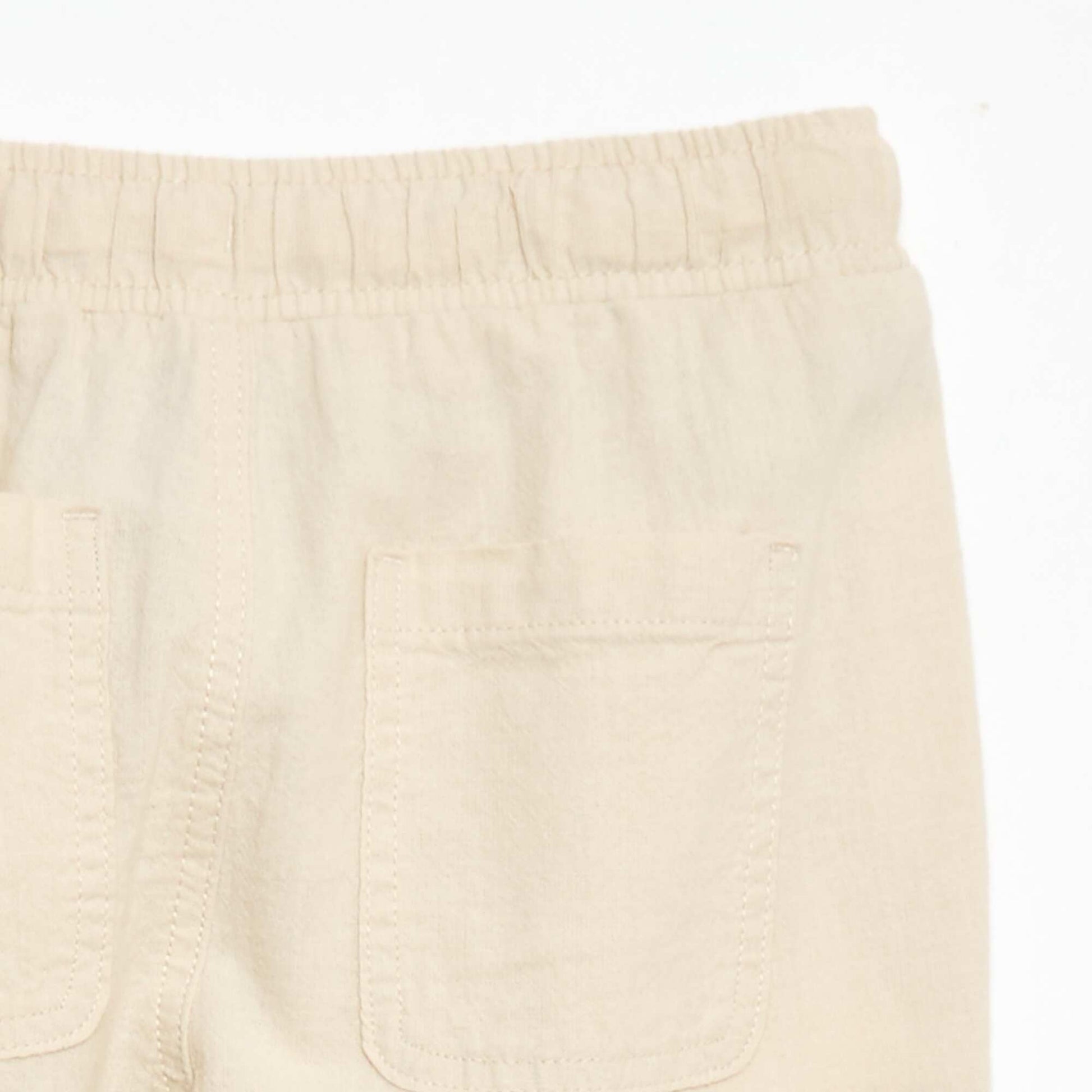 Linen Blend Jogpants WHITE