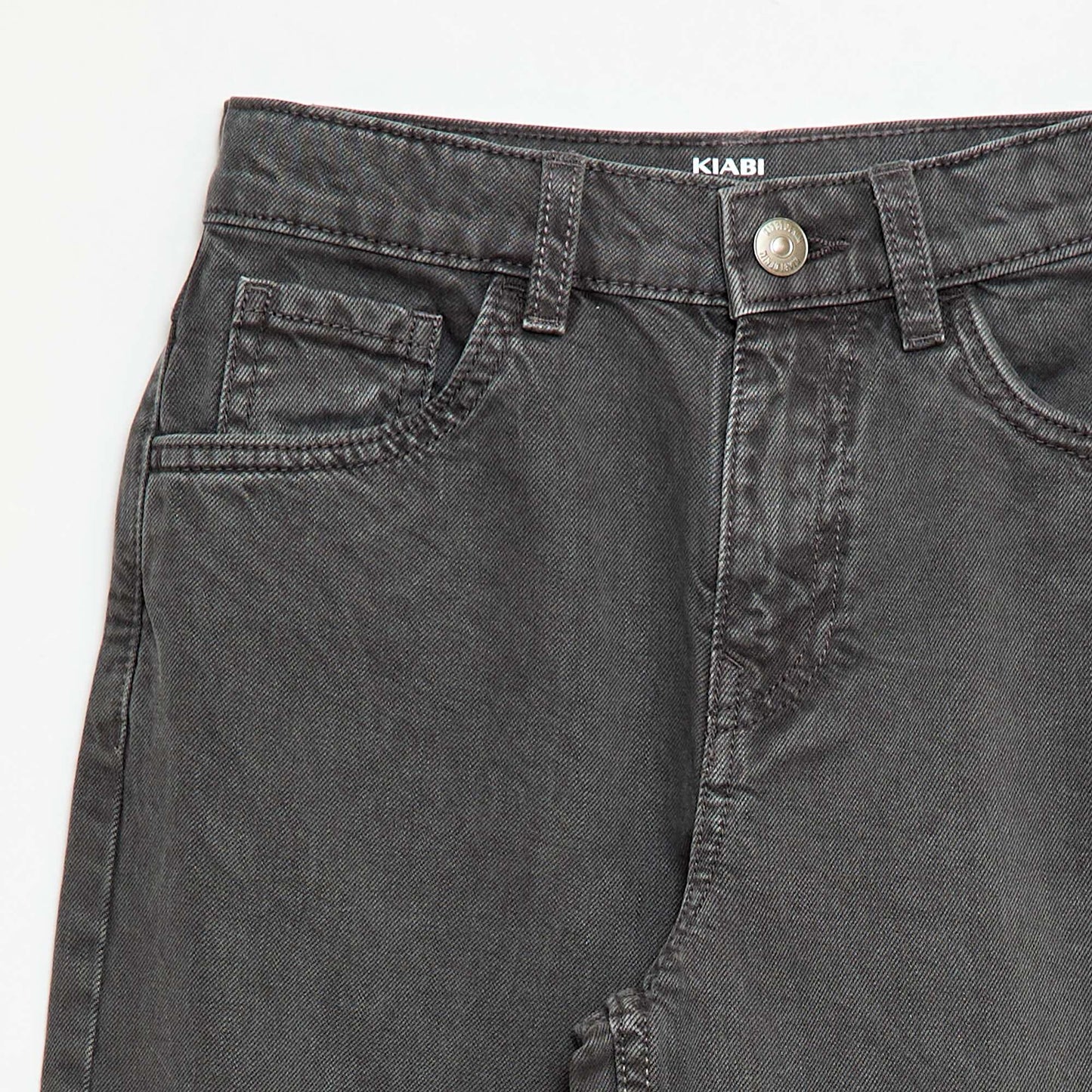 Balloon Fit Wide Leg Denim Pants GREY