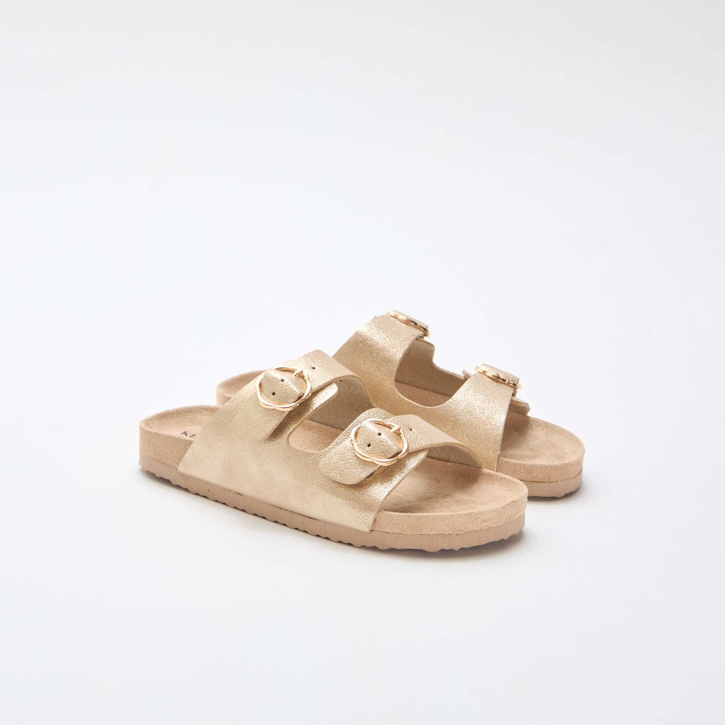 Gold Flower Buckle Sandals YELLOW