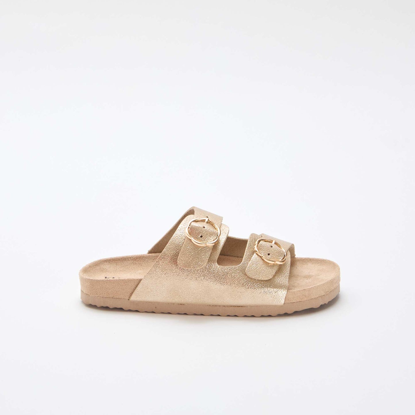 Gold Flower Buckle Sandals YELLOW