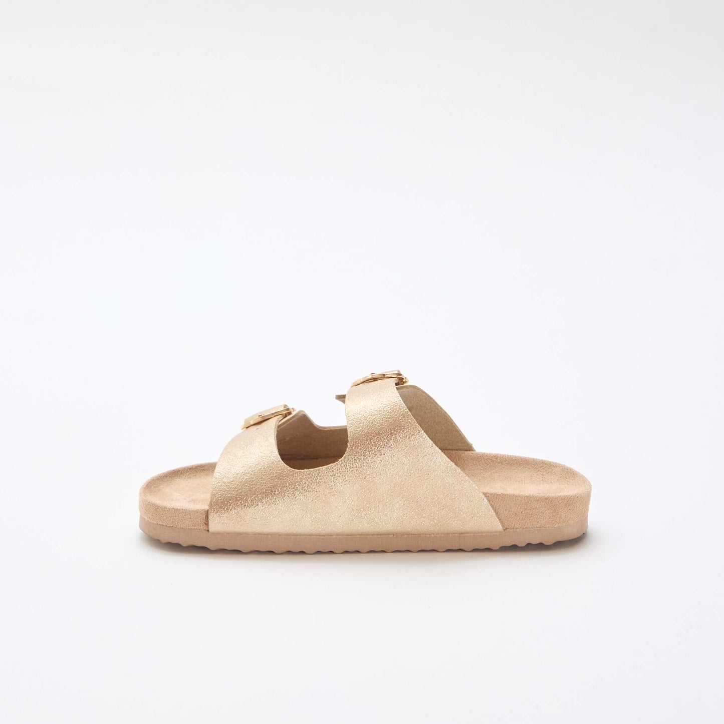 Gold Flower Buckle Sandals YELLOW
