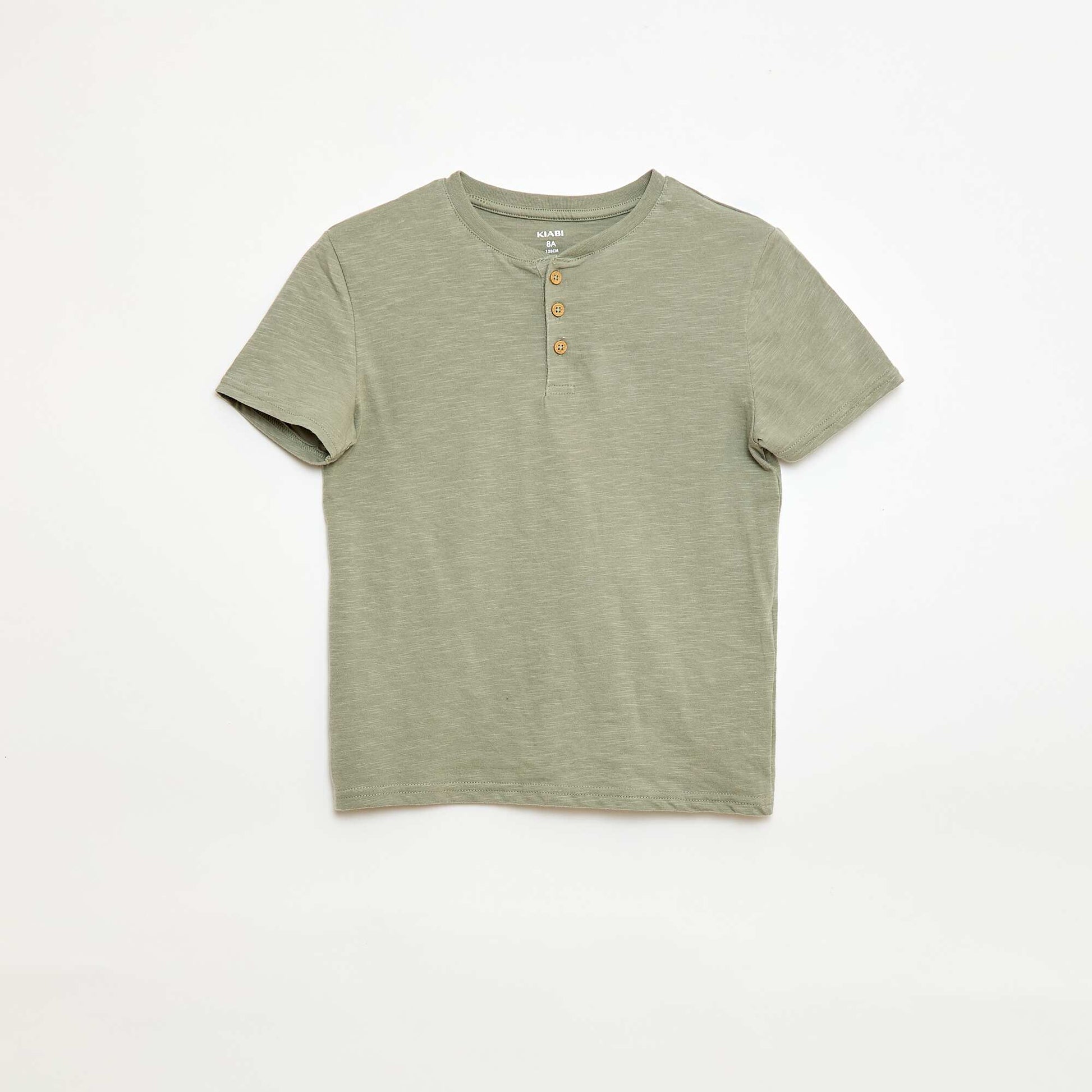 Tunisian Collar T-Shirt GREEN