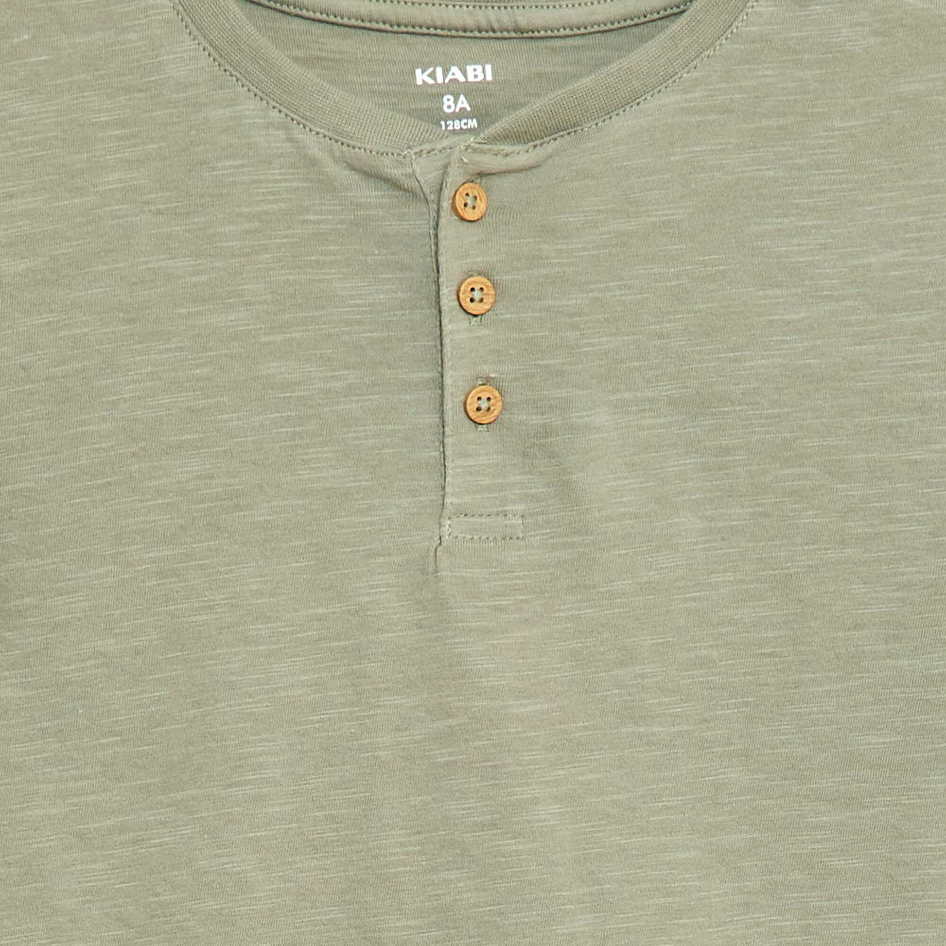 Tunisian Collar T-Shirt GREEN