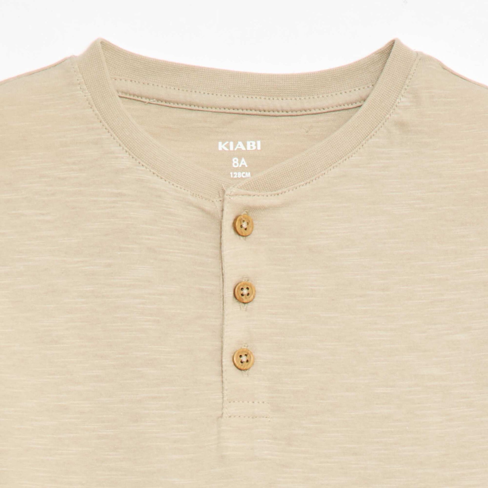 Tunisian Collar T-Shirt BEIGE