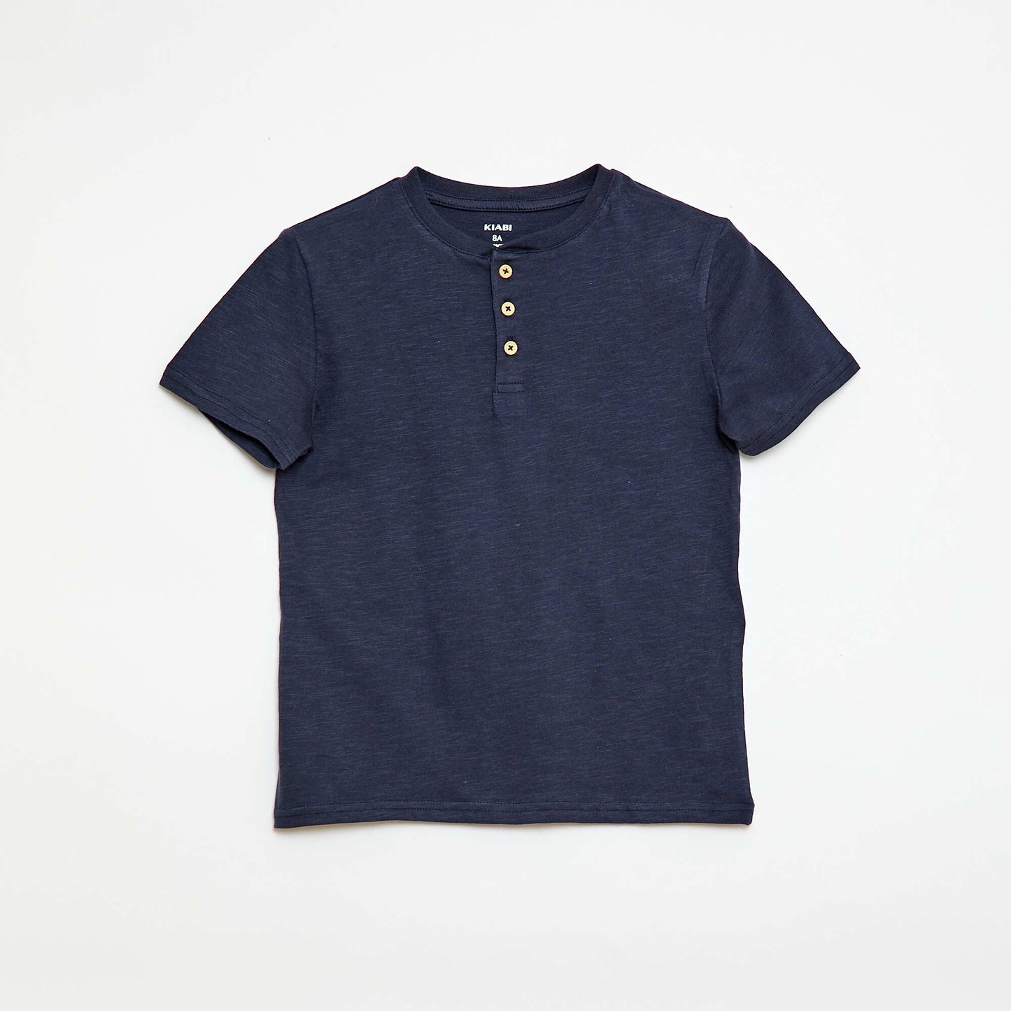 Tunisian Collar T-Shirt BLUE