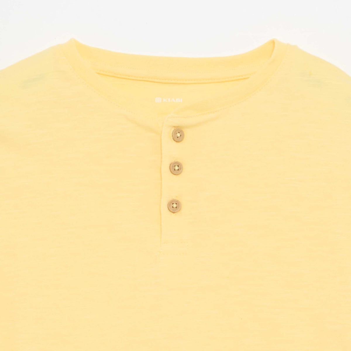 Henley Collar T-shirt YELLOW