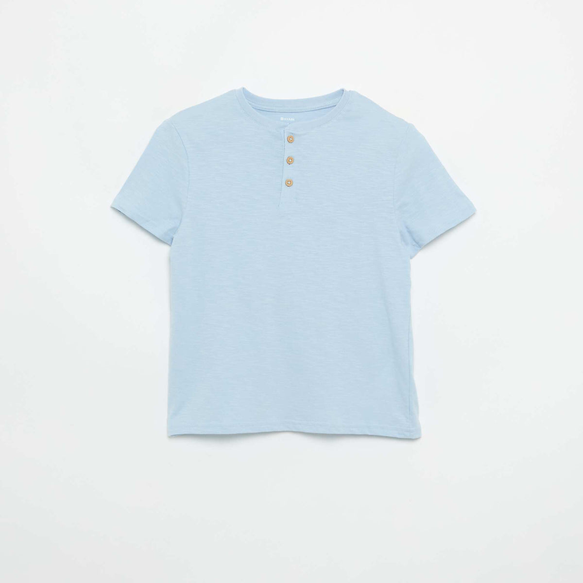 Henley Collar T-shirt BLUE