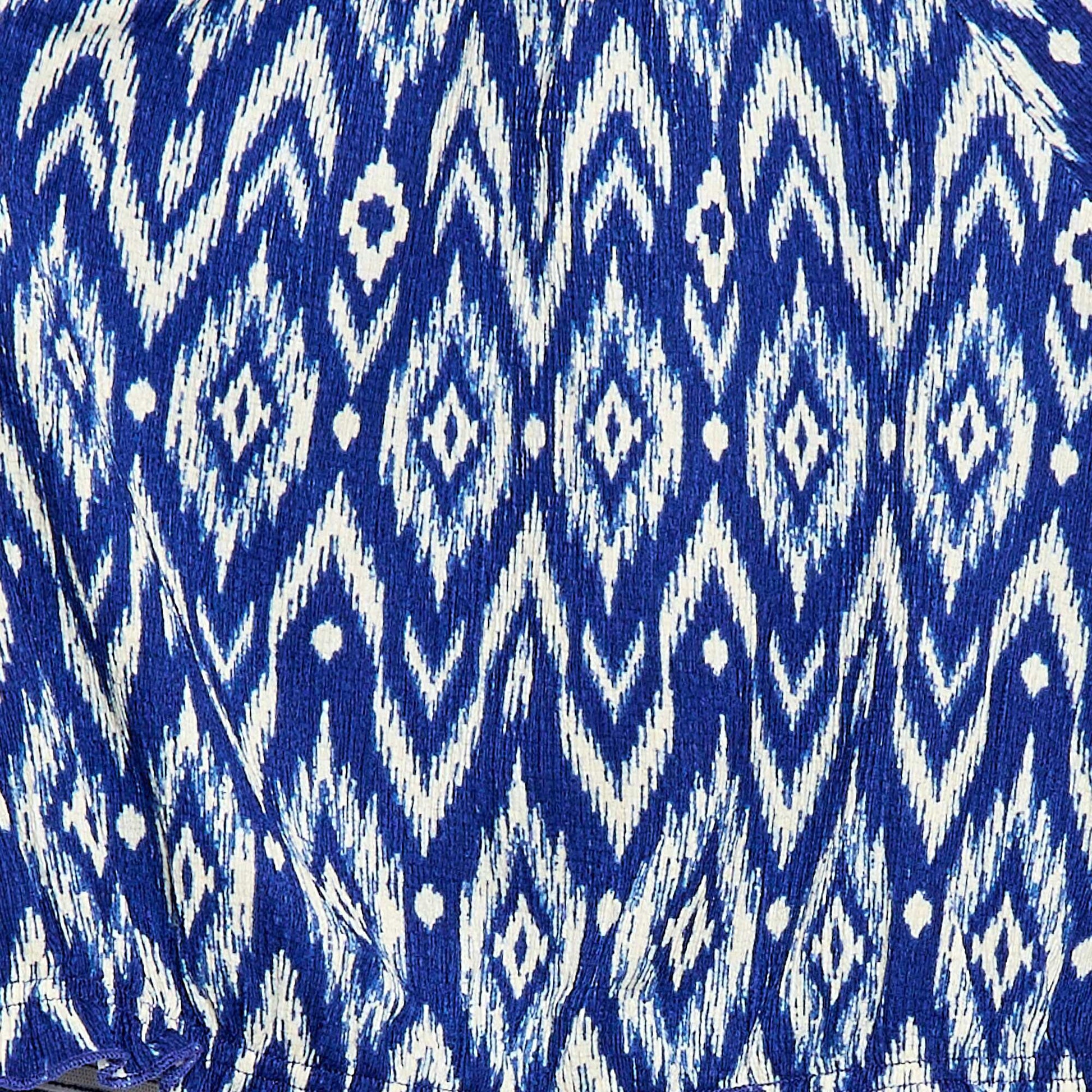 Stretch knit T-shirt BLUE