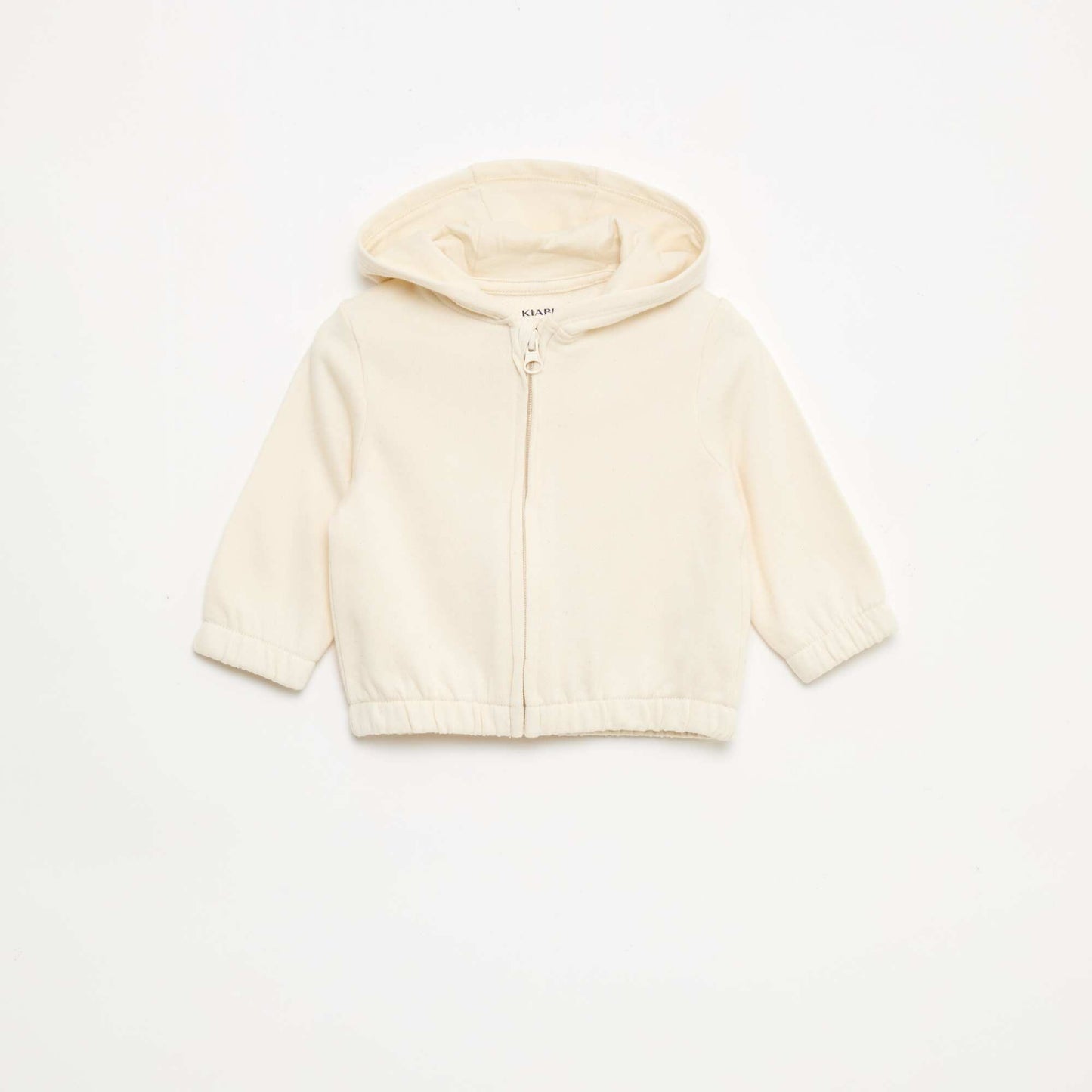 French Terry Zip-Up Sweatshirt WHITE