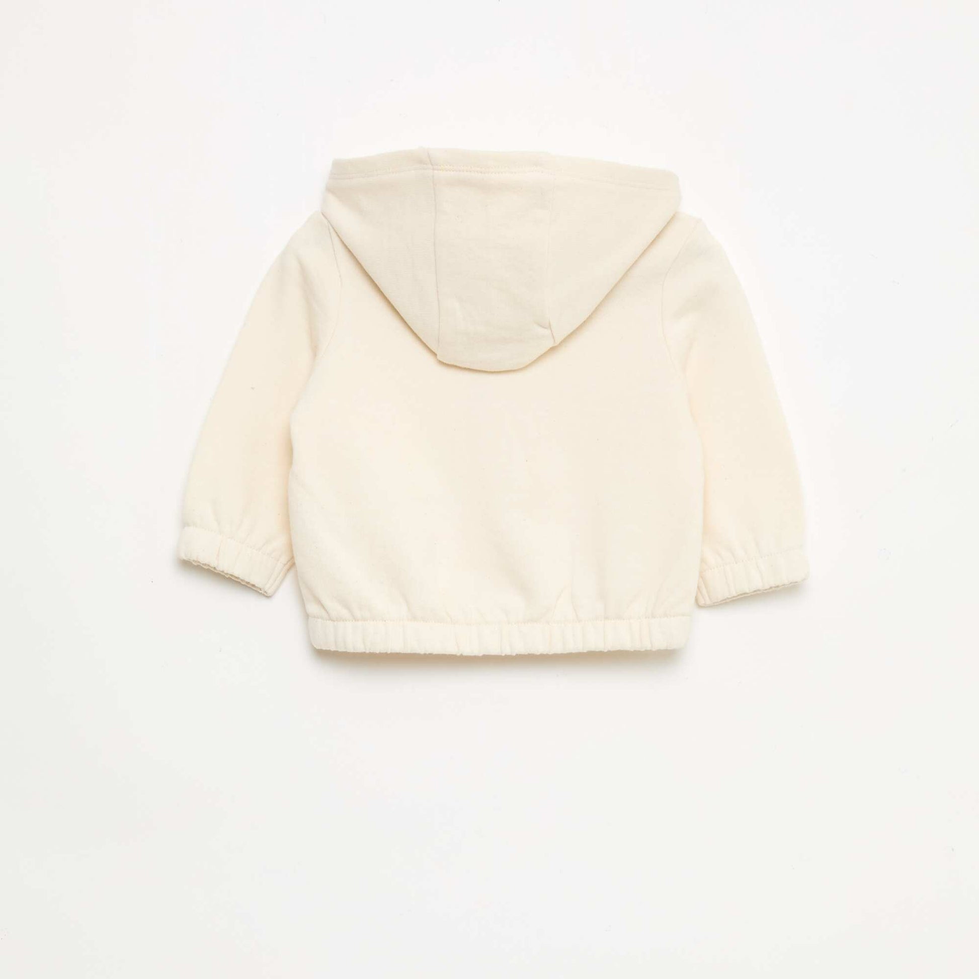 French Terry Zip-Up Sweatshirt WHITE