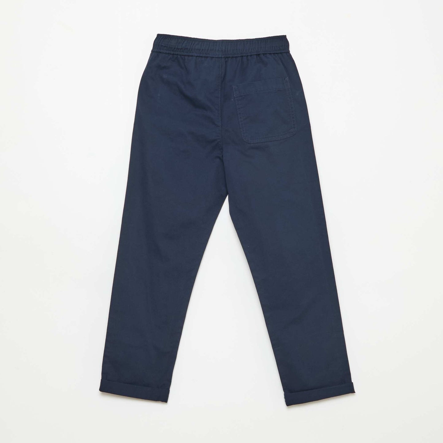 Plain Joggers with Cuffed Hems BLUE