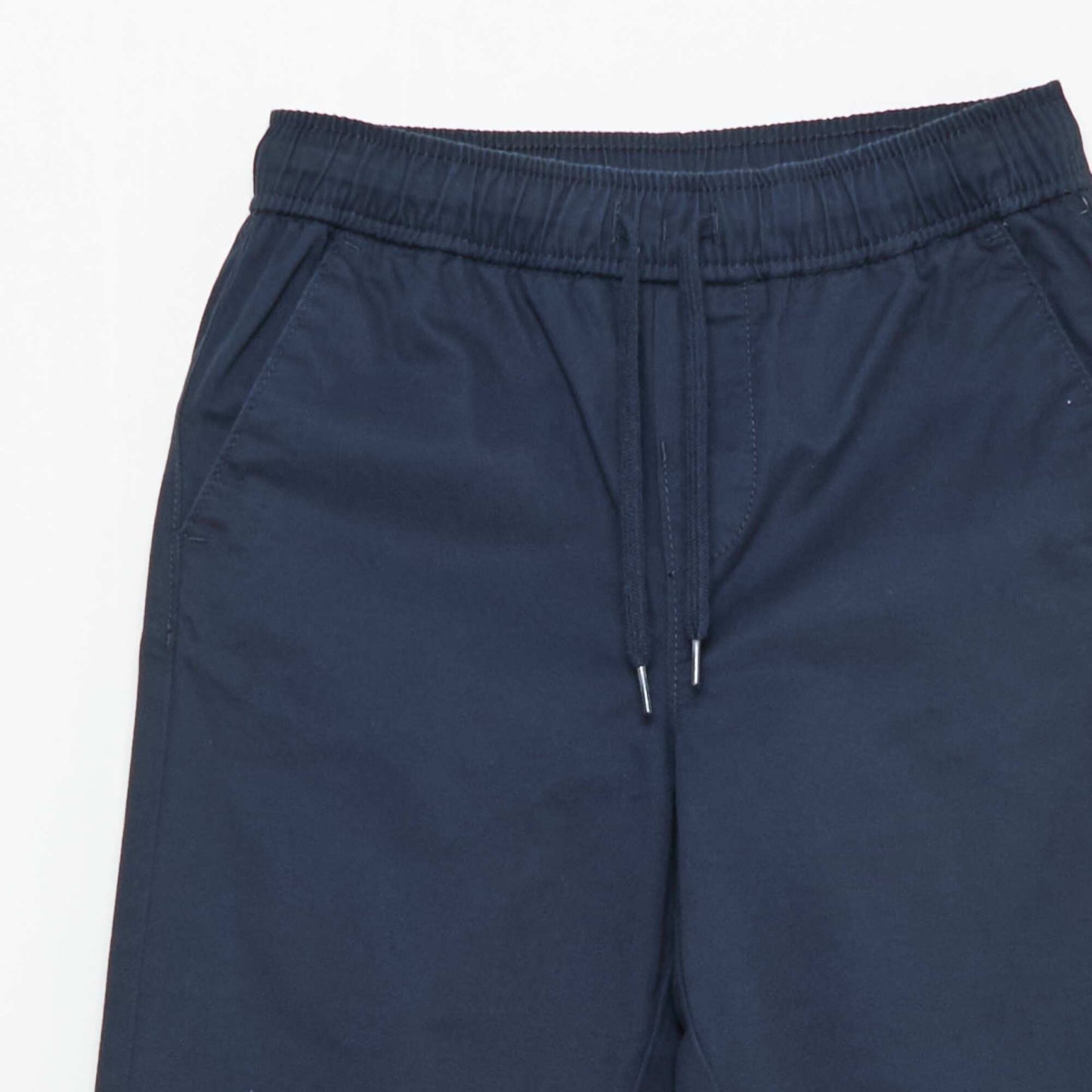Plain Joggers with Cuffed Hems BLUE