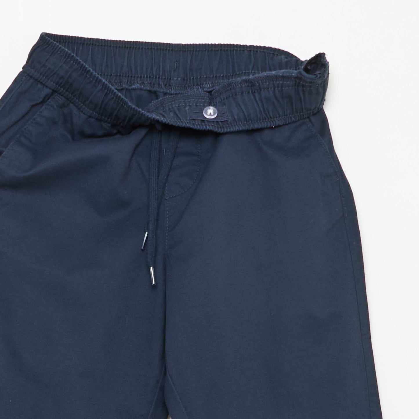 Plain Joggers with Cuffed Hems BLUE