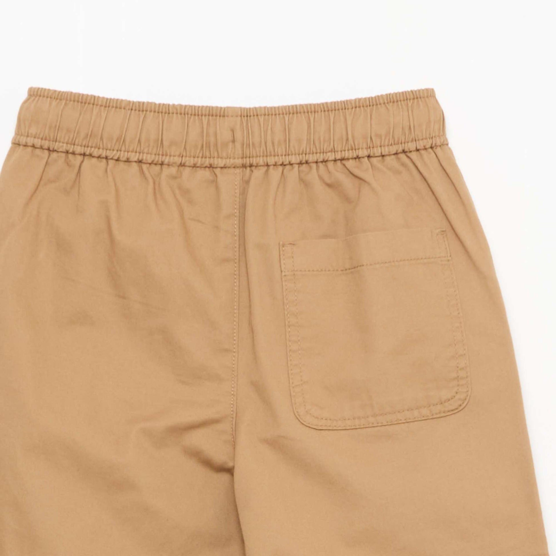 Plain Joggers with Cuffed Hems BEIGE