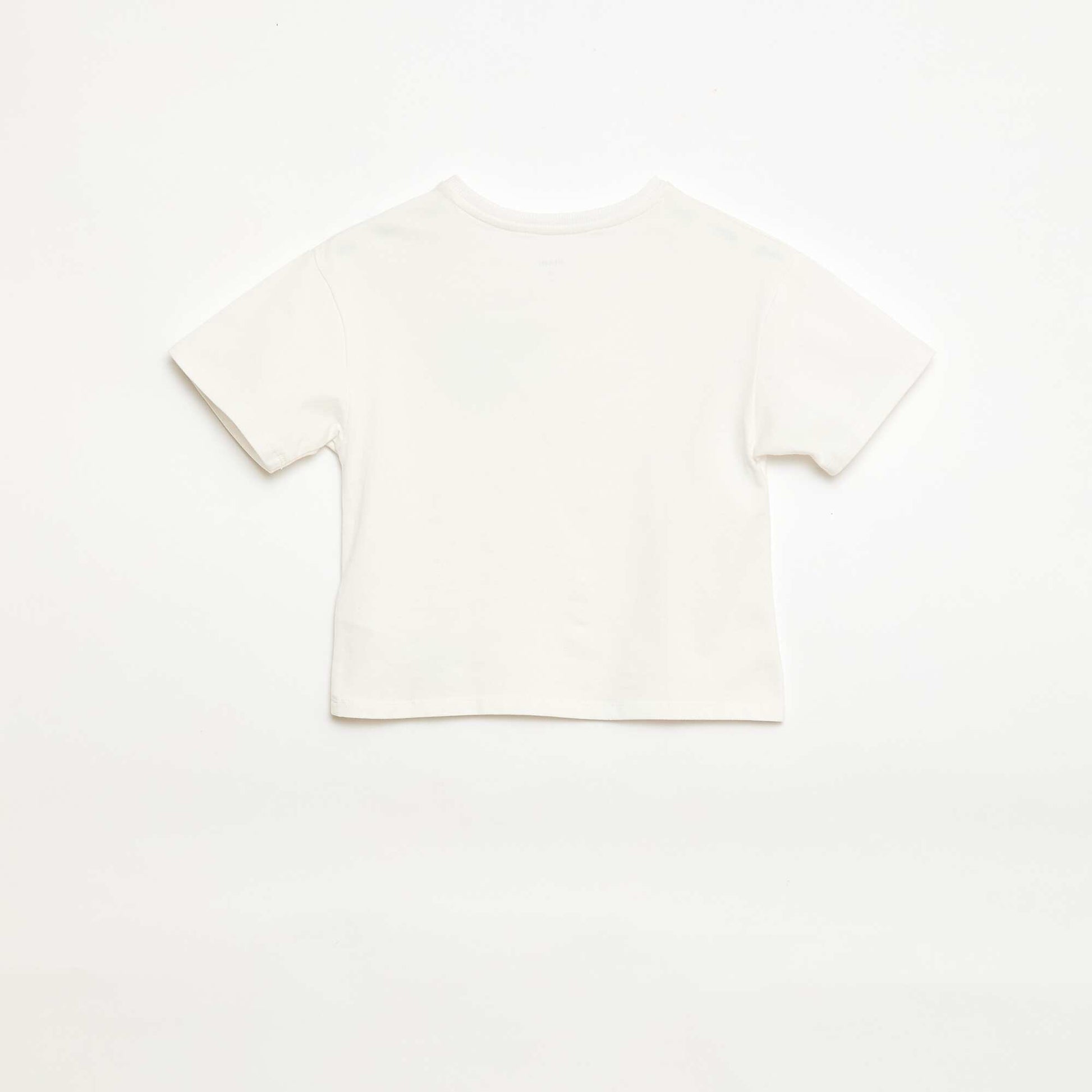 Gingham Patch T-shirt WHITE