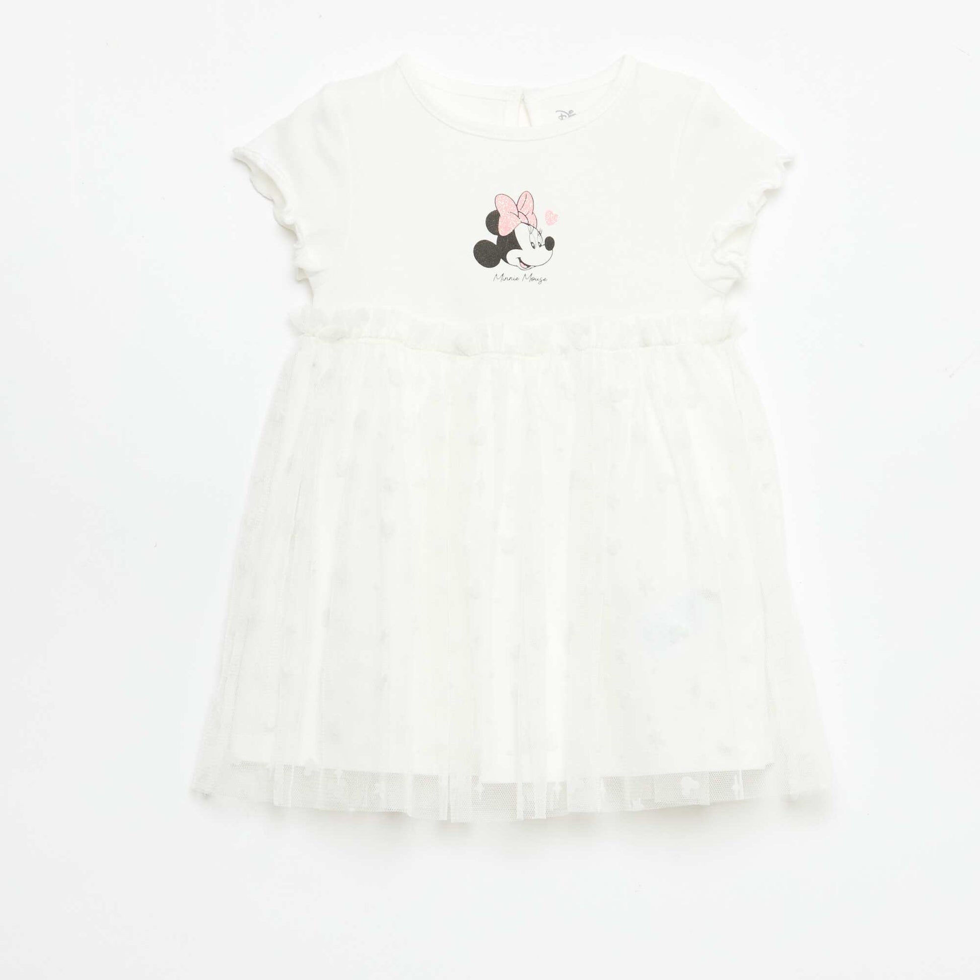 Disney 'Minnie' Tulle Cotton Dress WHITE