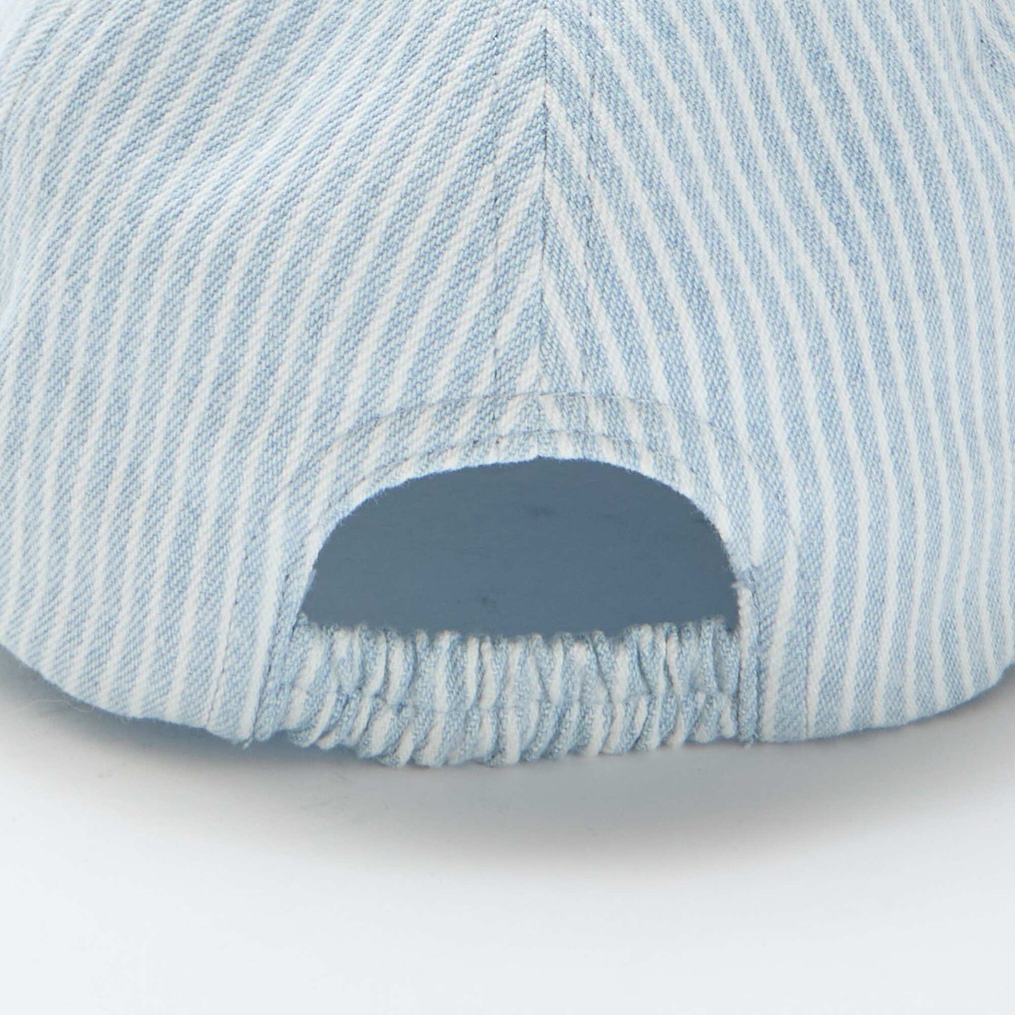 Striped Cap with Embroidered Patch BLUE