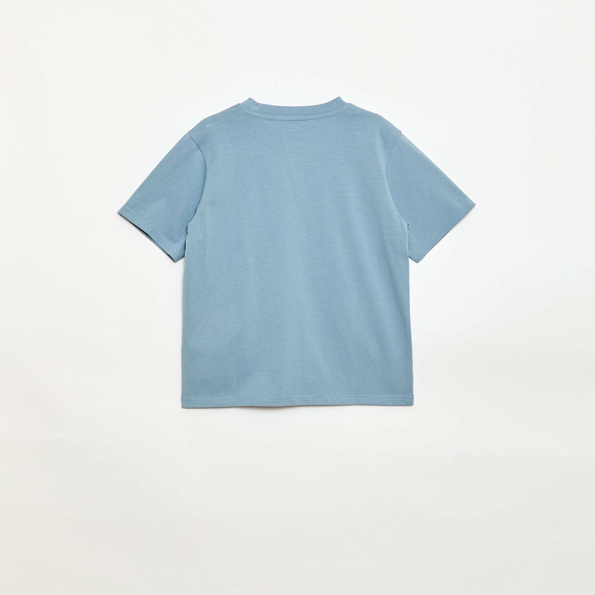 Short-Sleeved Embroidered T-Shirt BLUE