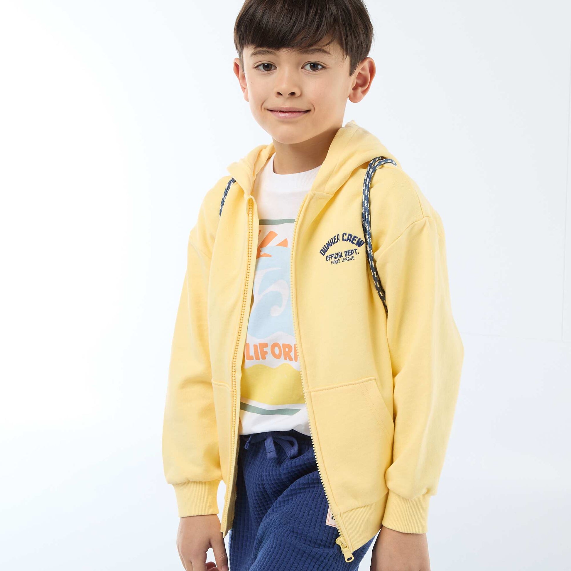 Embroidered Loose Fit Hoodie YELLOW