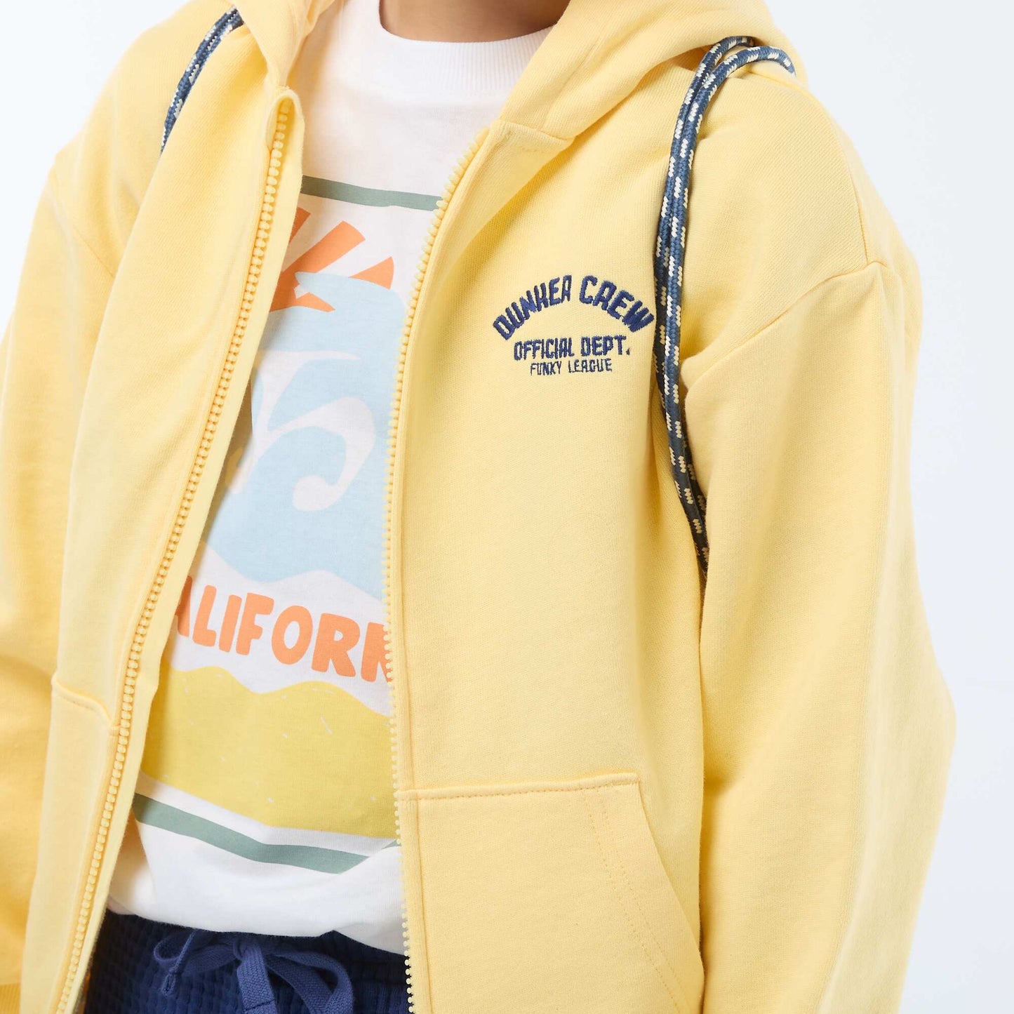 Embroidered Loose Fit Hoodie YELLOW