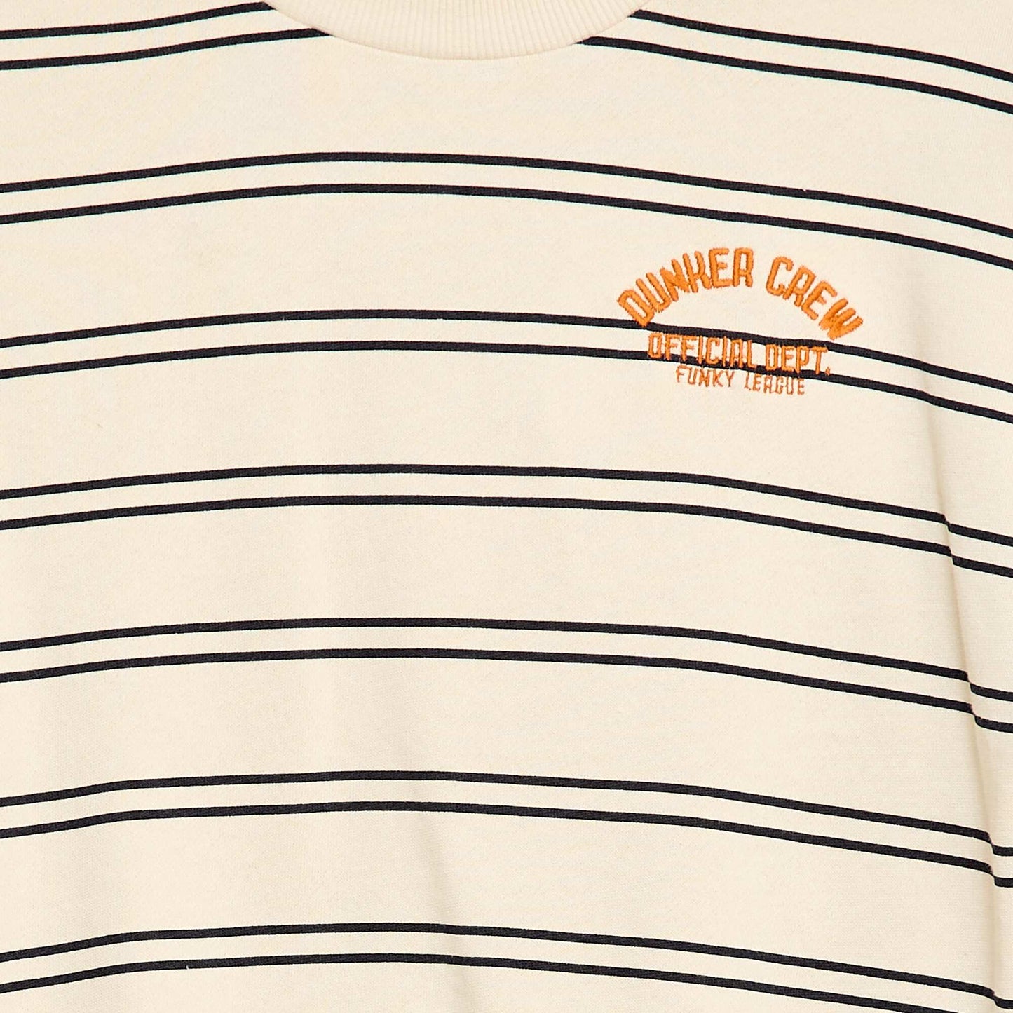 Striped Crew Neck Sweatshirt WHITE