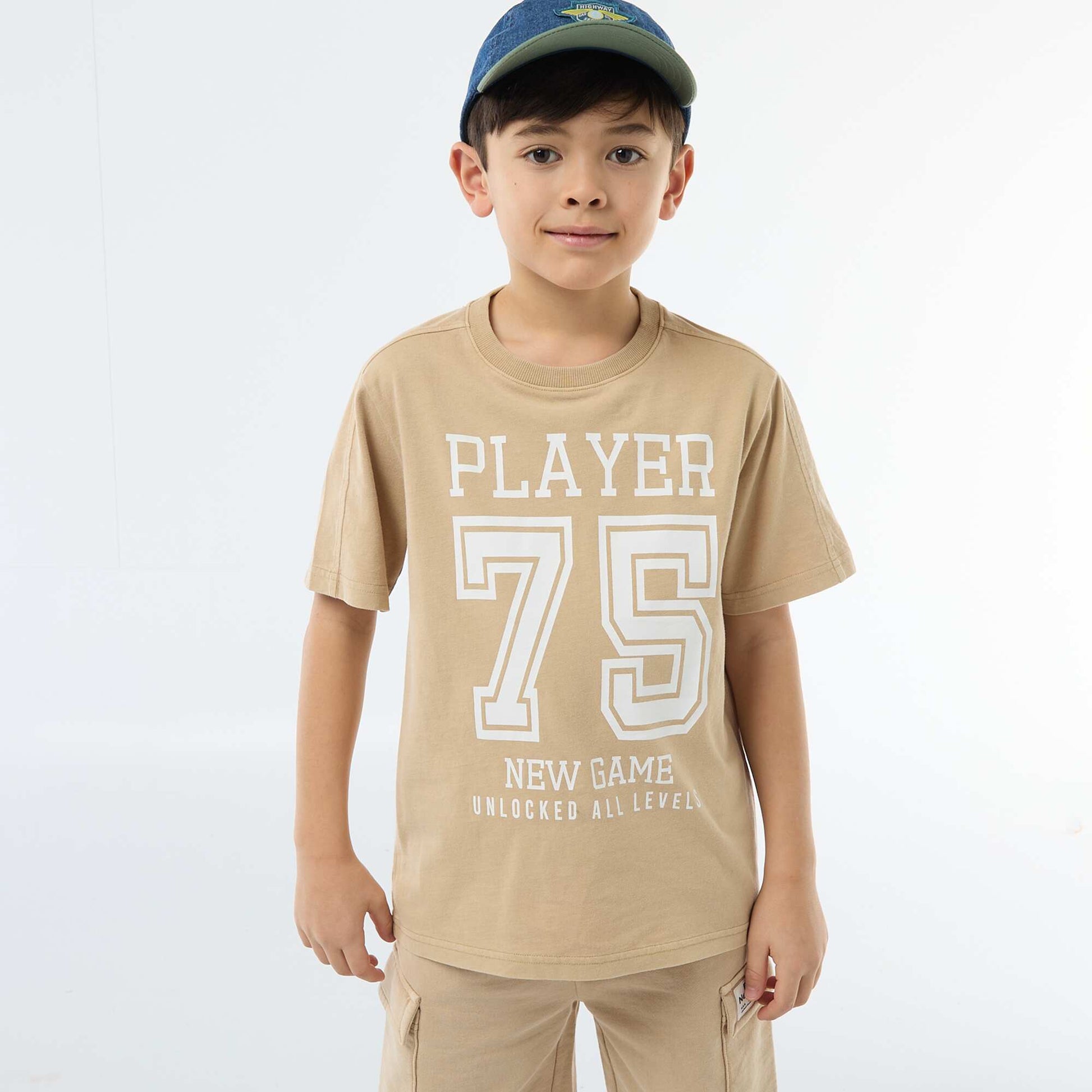 Basketball-Inspired T-Shirt BEIGE
