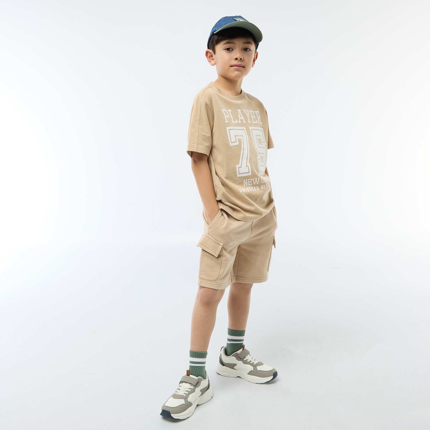 Basketball-Inspired T-Shirt BEIGE