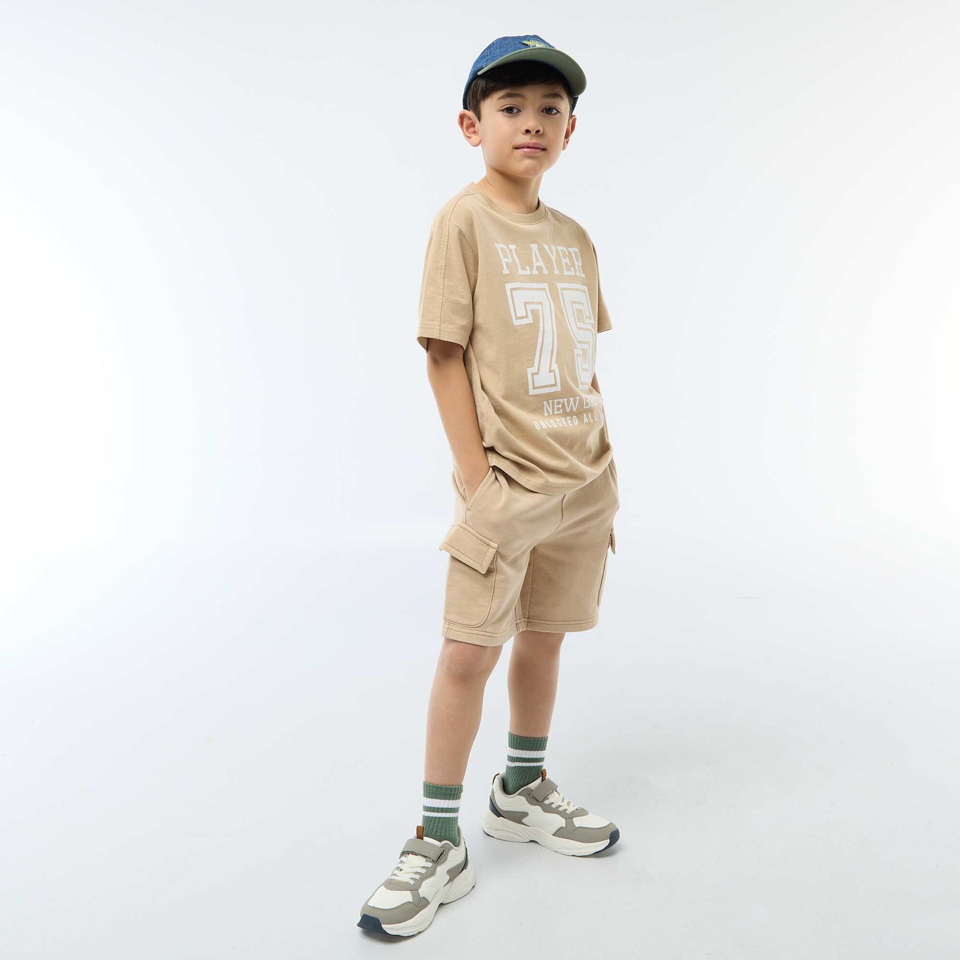 Basketball-Inspired T-Shirt BEIGE
