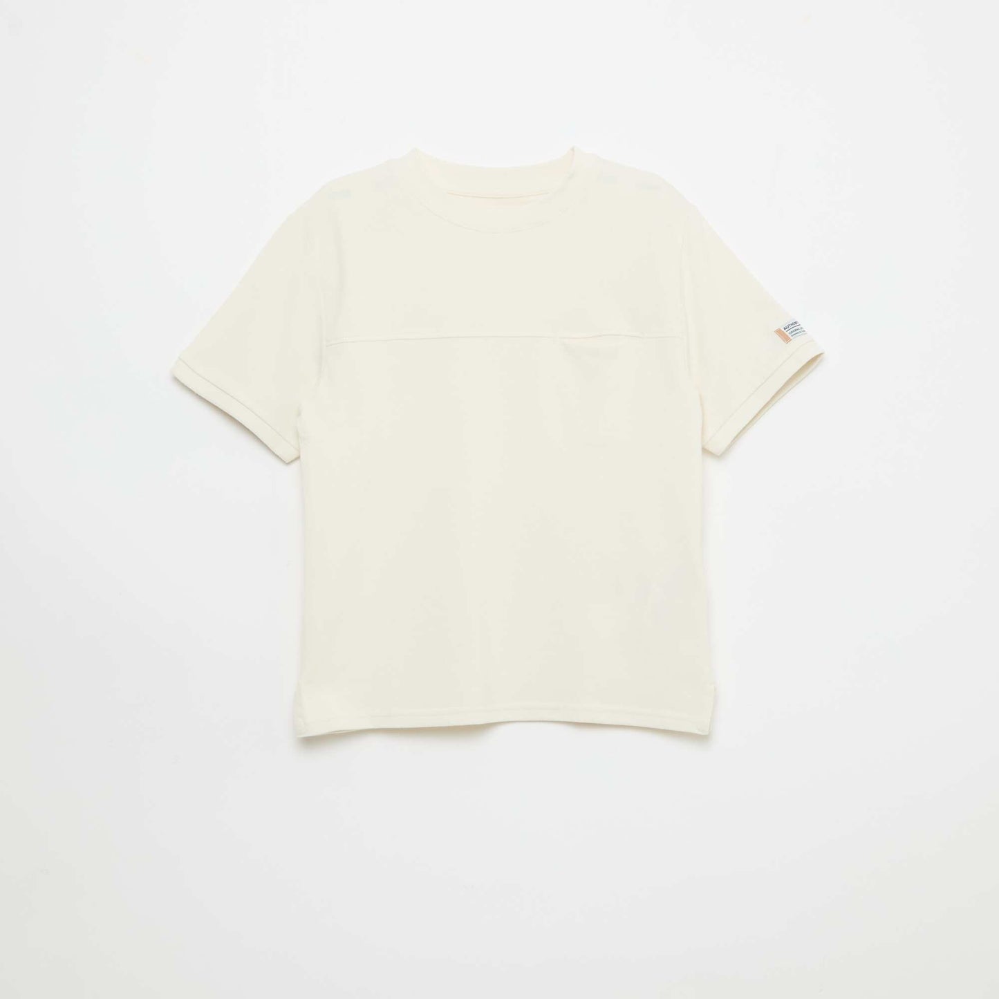 Short-sleeved Piqué Cotton T-shirt WHITE