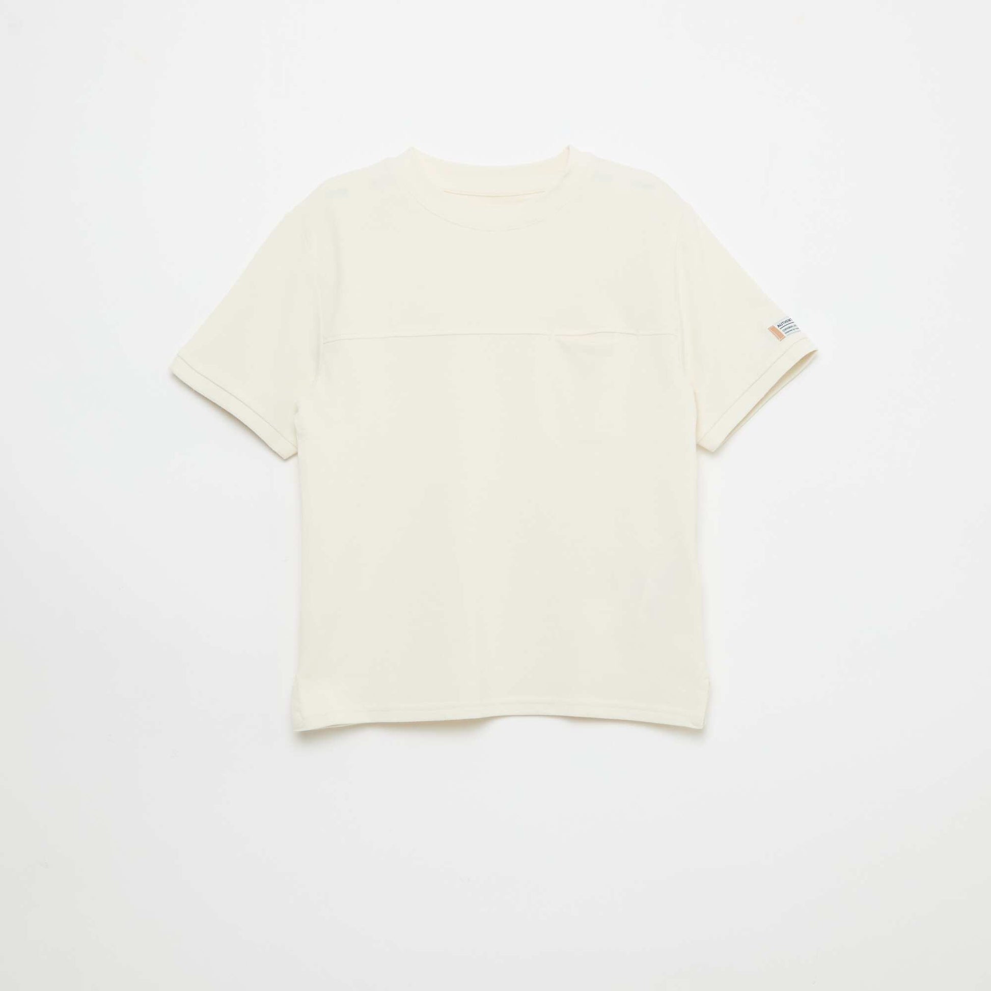 Short-sleeved Piqué Cotton T-shirt WHITE
