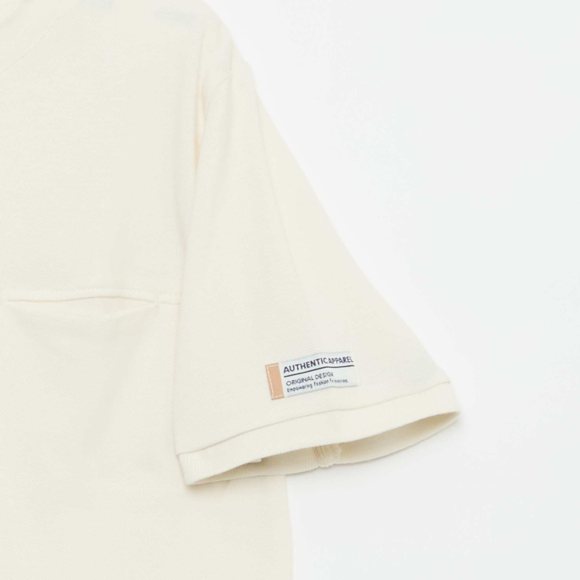 Short-sleeved Piqué Cotton T-shirt WHITE