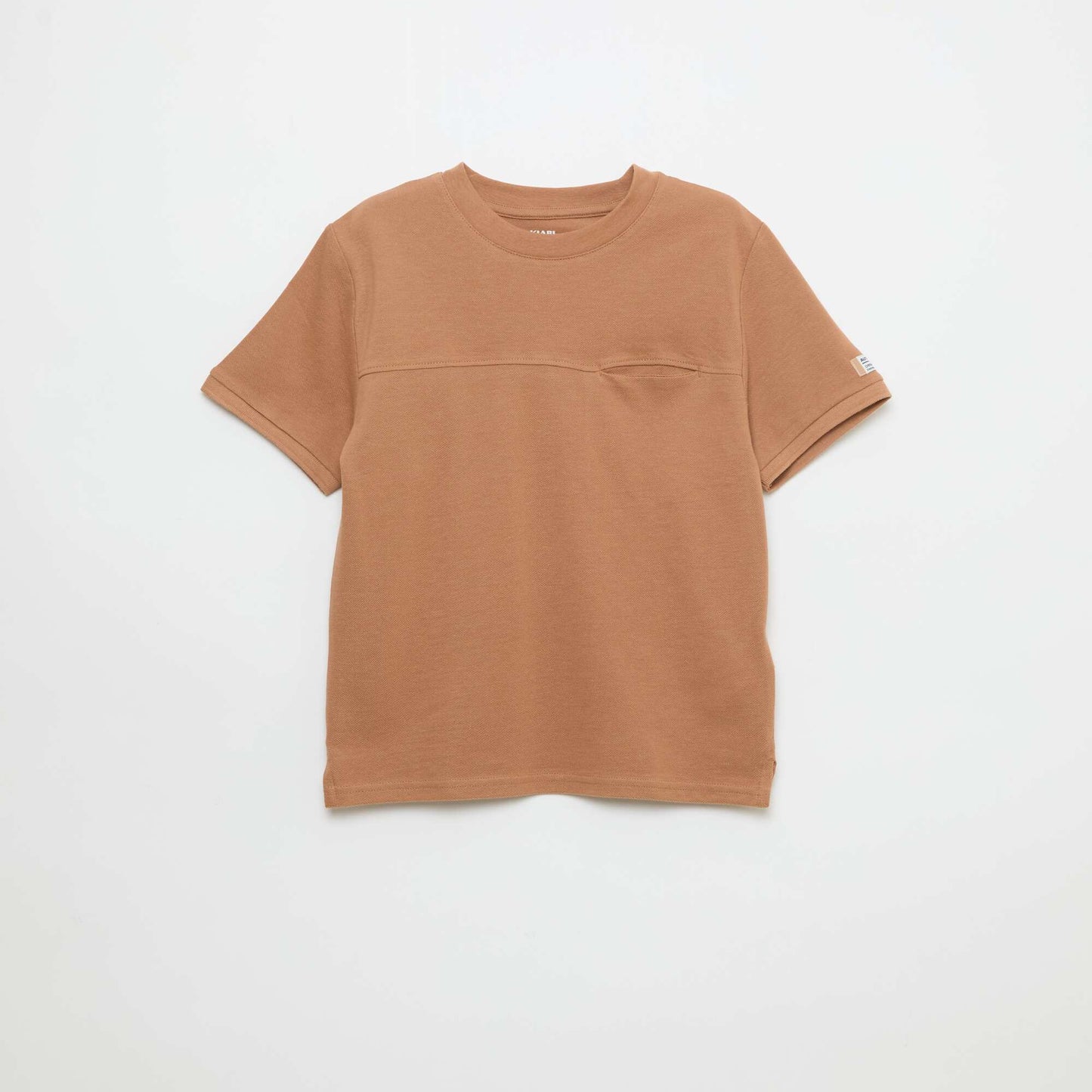 Short-sleeved Piqué Cotton T-shirt WHITE