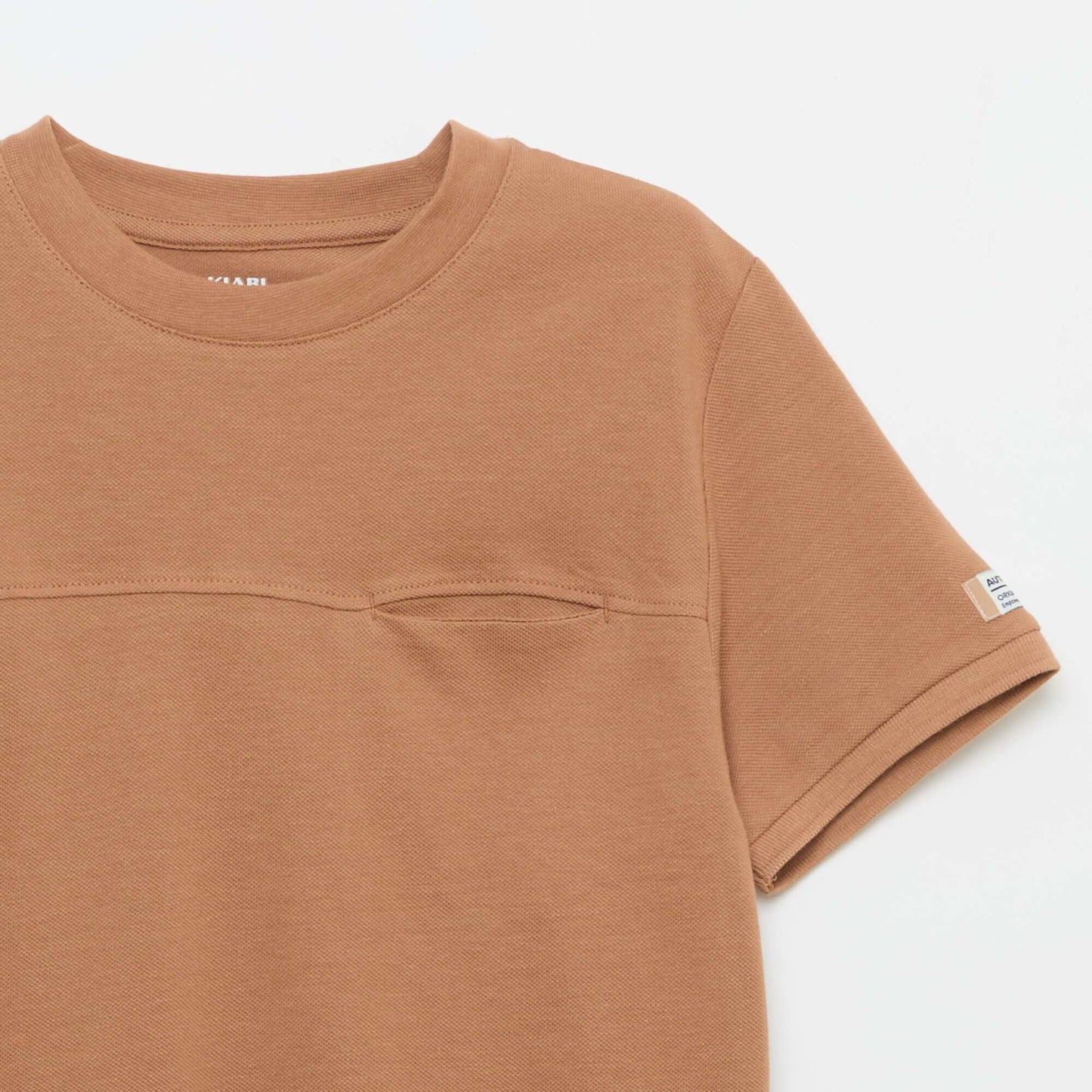 Short-sleeved Piqué Cotton T-shirt WHITE