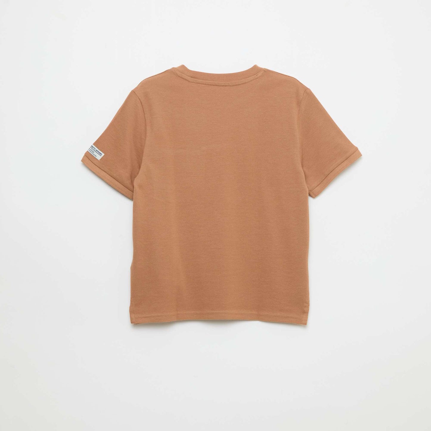 Short-sleeved Piqué Cotton T-shirt WHITE